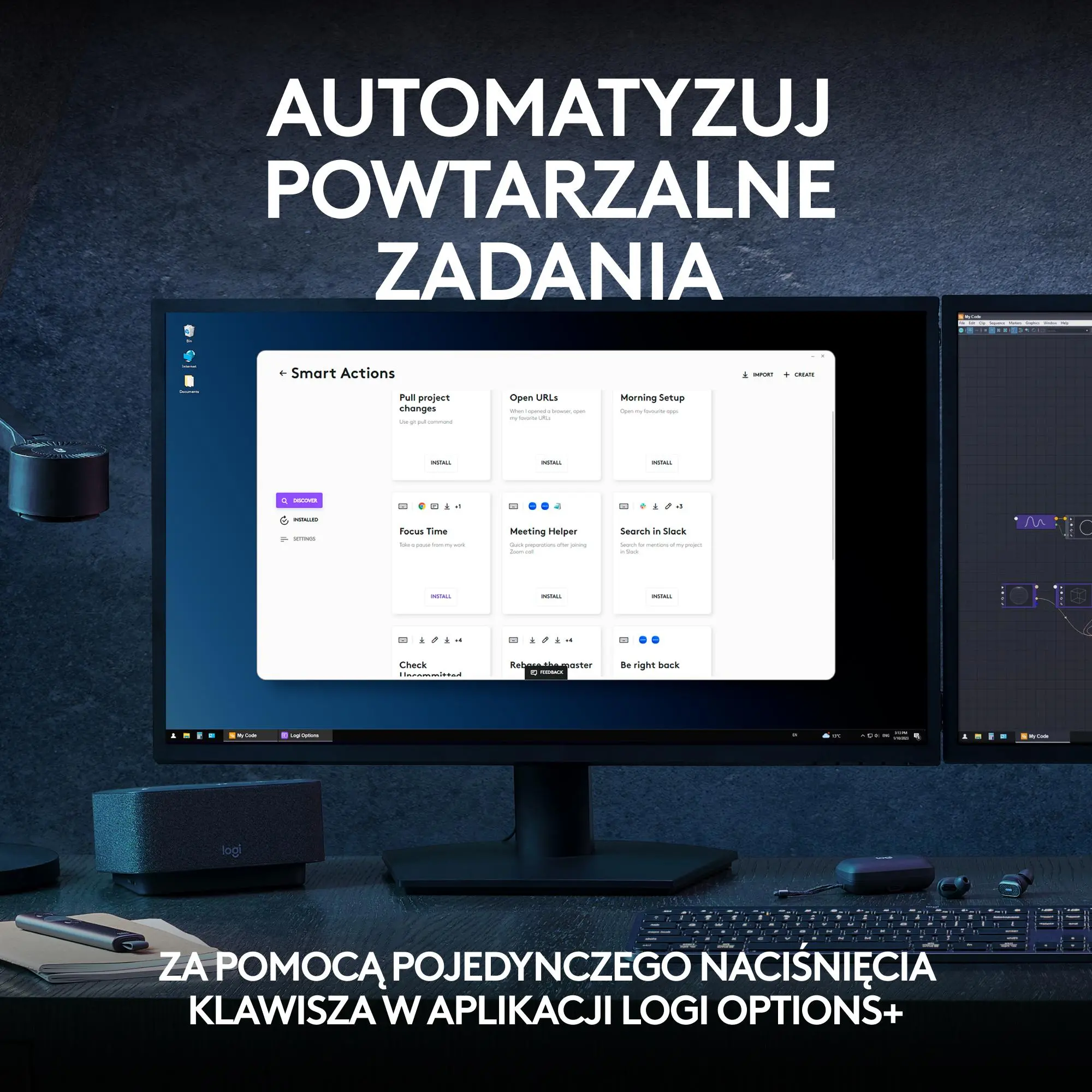 Klawiatura membranowa Logitech MX Keys S + podpórka Grafitowy