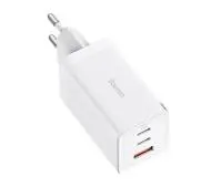 Baseus GaN5 Pro 2xUSB-C + USB 65W Biały