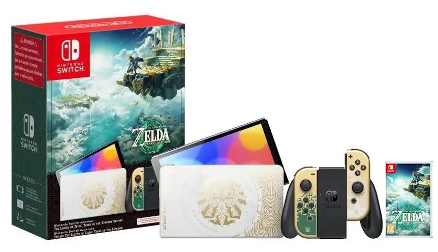 Konsola Nintendo Switch OLED Zelda Edition + The Legend of Zelda Tears of the Kingdom