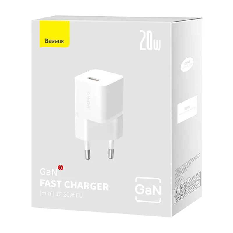 Ładowarka sieciowa Baseus GaN5 mini 20W Biały