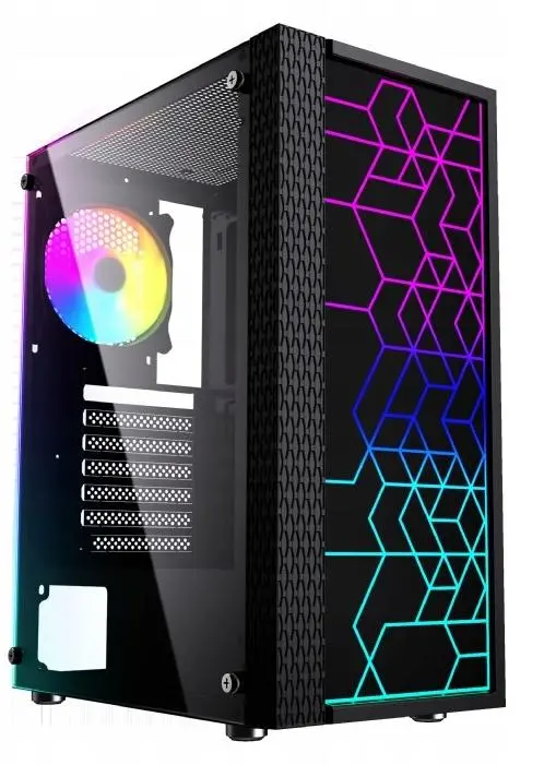 Obudowa Gembird Fornax 2500 RGB Czarny