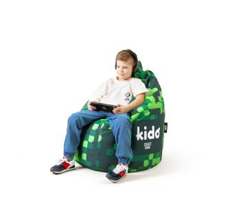 Pufa dla dzieci Diablo Chairs KIDO Tkanina Craft Zielony
