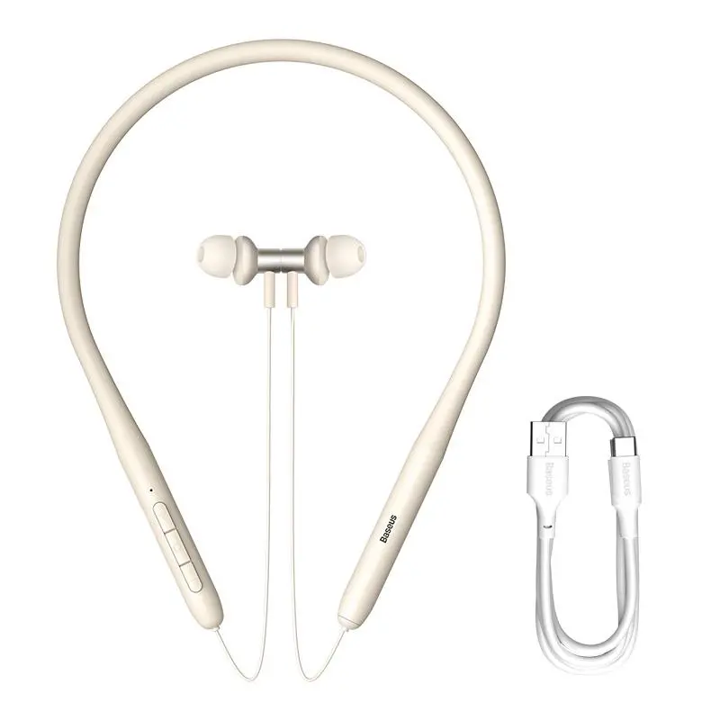 Słuchawki bezprzewodowe Baseus Bowie P1x Dokanałowe Bluetooth 5.3 Beżowy