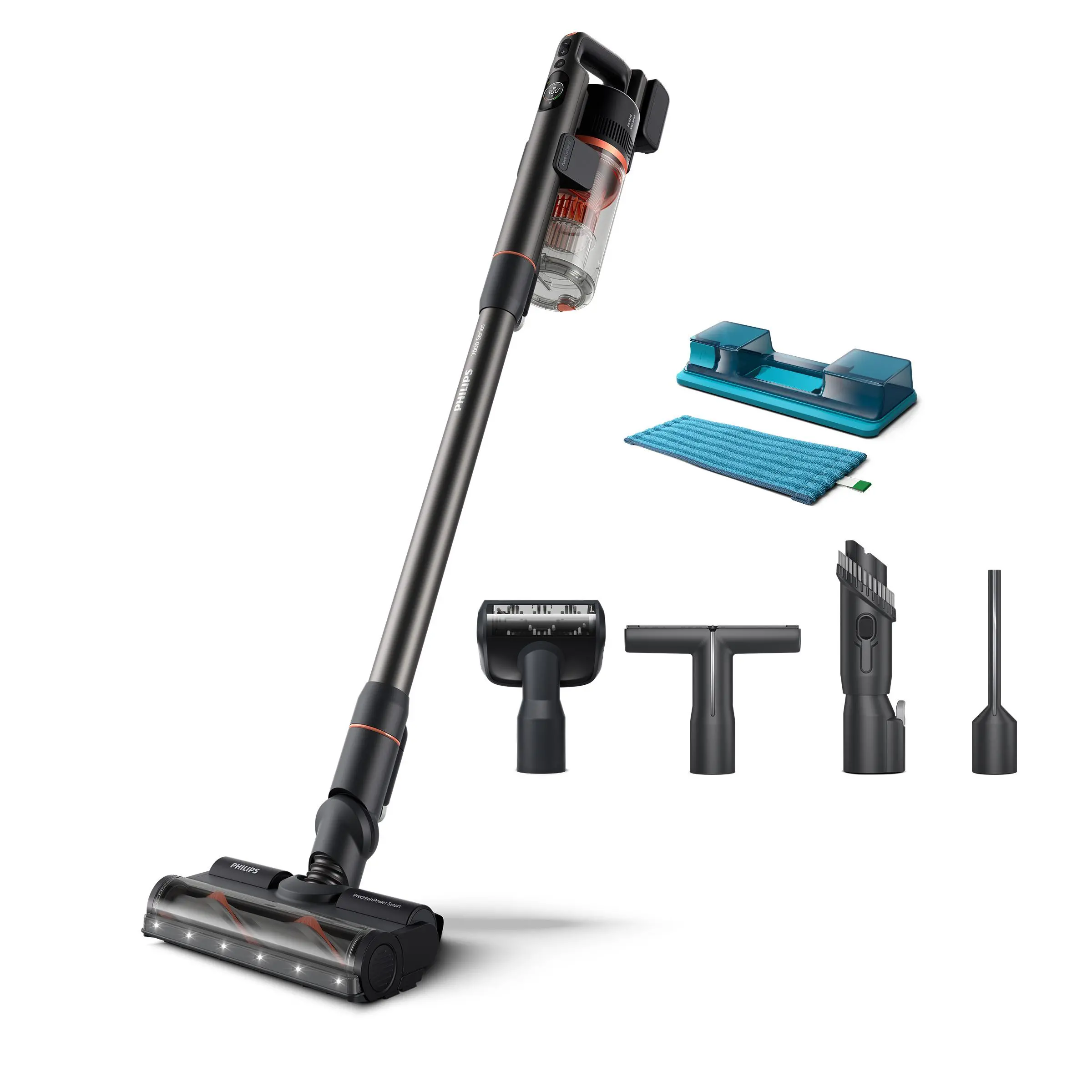 Odkurzacz Philips 7000 Aqua XC7055/01 80min Funkcja mycia Wymienny akumulator Mini elektroszczotka