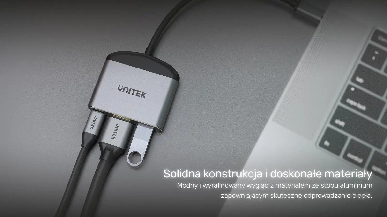 Adapter Unitek D1102A USB-C na HDMI 8K, USB-A, USB-C 100W Szary