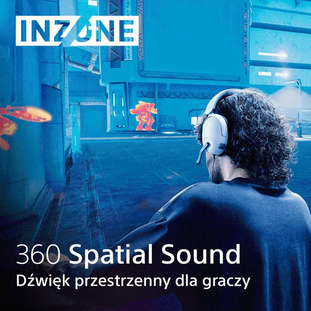 Słuchawki przewodowe z mikrofonem Sony INZONE H3 Nauszne Czarno-biały