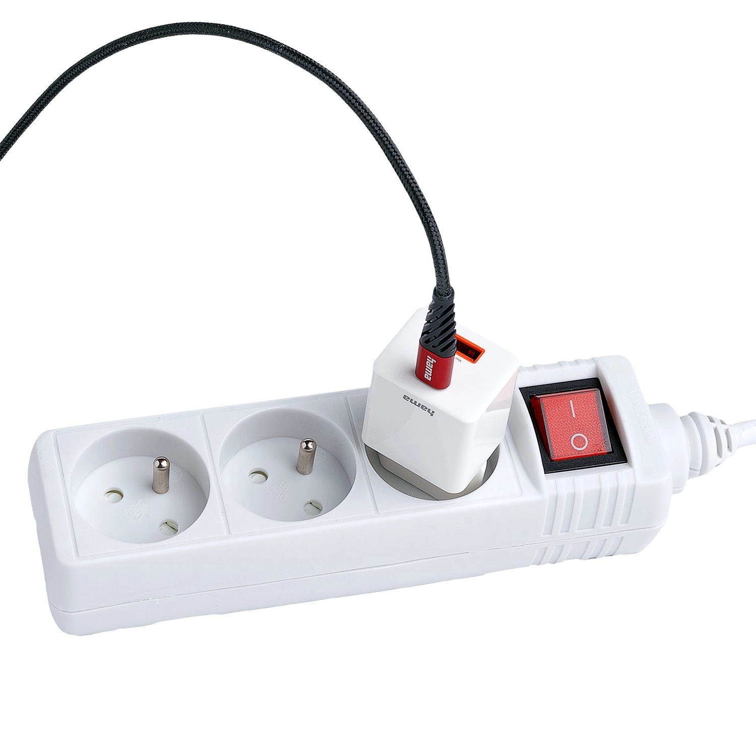 Listwa Hama 44223701 Standard 3 gniazda 1,5m Biały