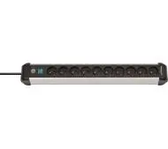 Brennenstuhl Premium-Alu-Line 1391034000 10 gniazd 3m Czarno-srebrny