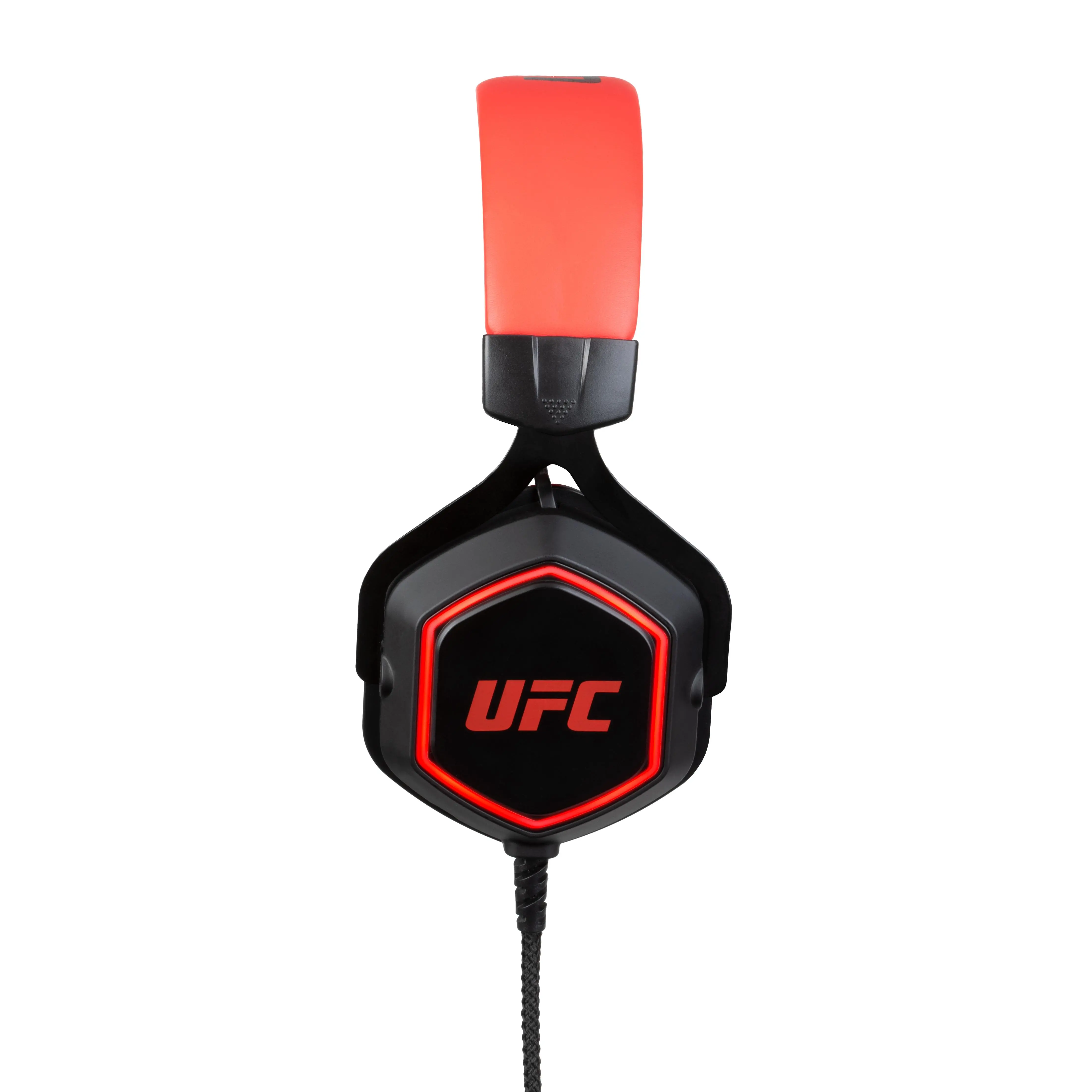 Słuchawki przewodowe z mikrofonem Konix UFC Pro Gaming Headset dla PC Nauszne Czarno-czerwony