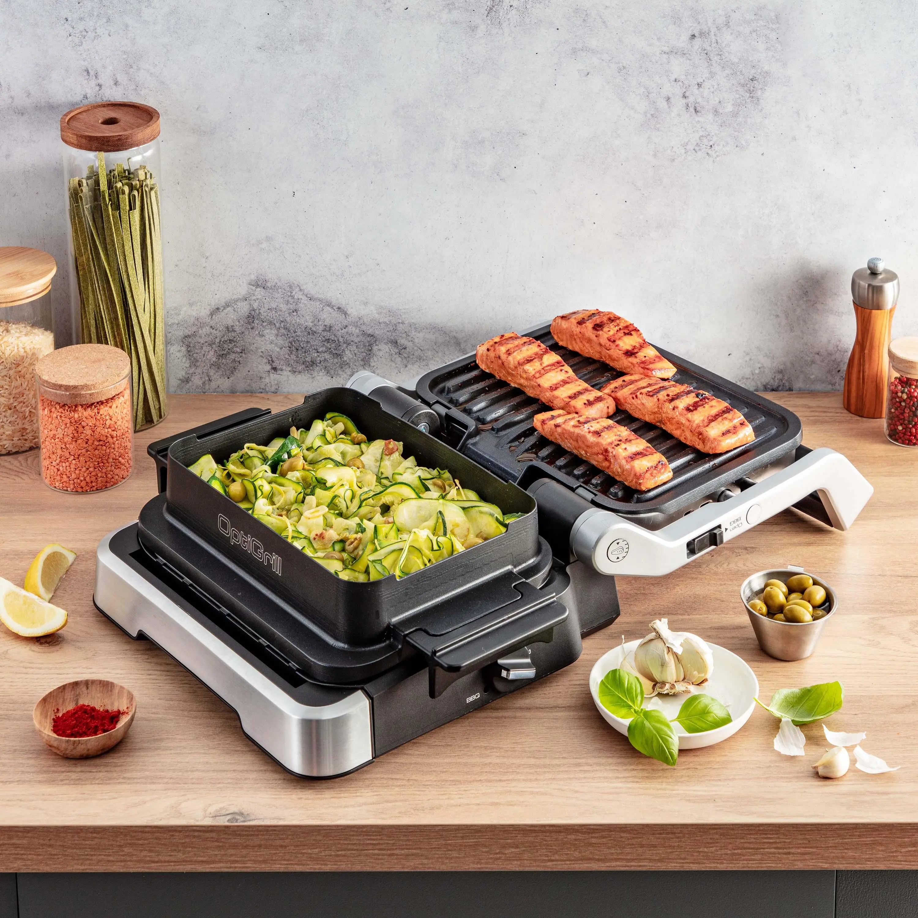 Grill elektryczny Tefal OptiGrill GC774D30 600cm2 Programy automatyczne