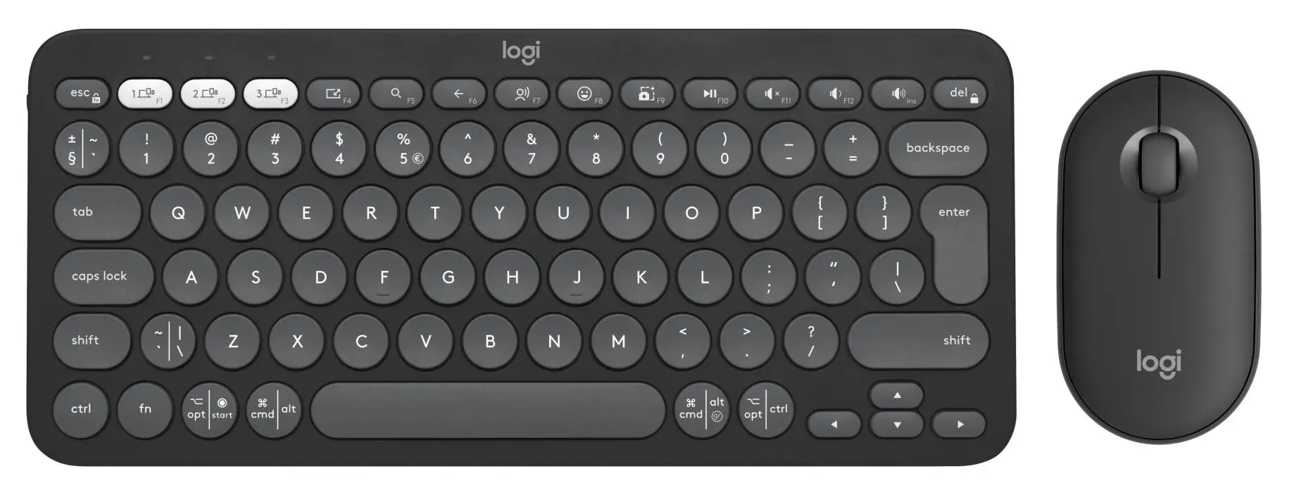 Zestaw Logitech Pebble 2 Combo Grafitowy