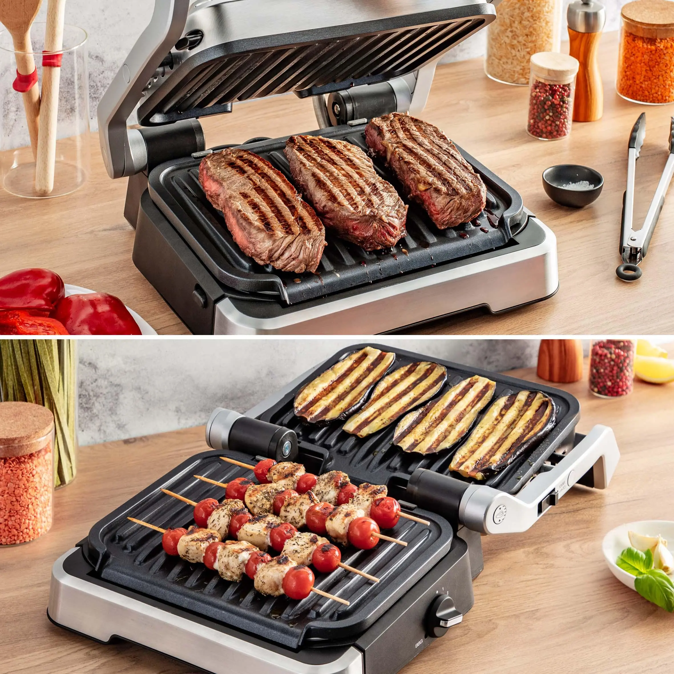 Tefal OptiGrill 2w1 GC772D30 Programy automatyczne Grill elektryczny cena i opinie OleOle