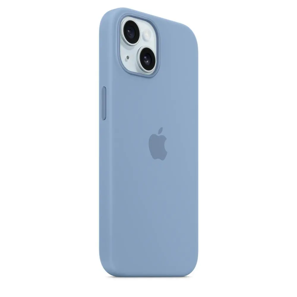 Etui Apple silikonowe z MagSafe do iPhone 15 Zimowy błękit