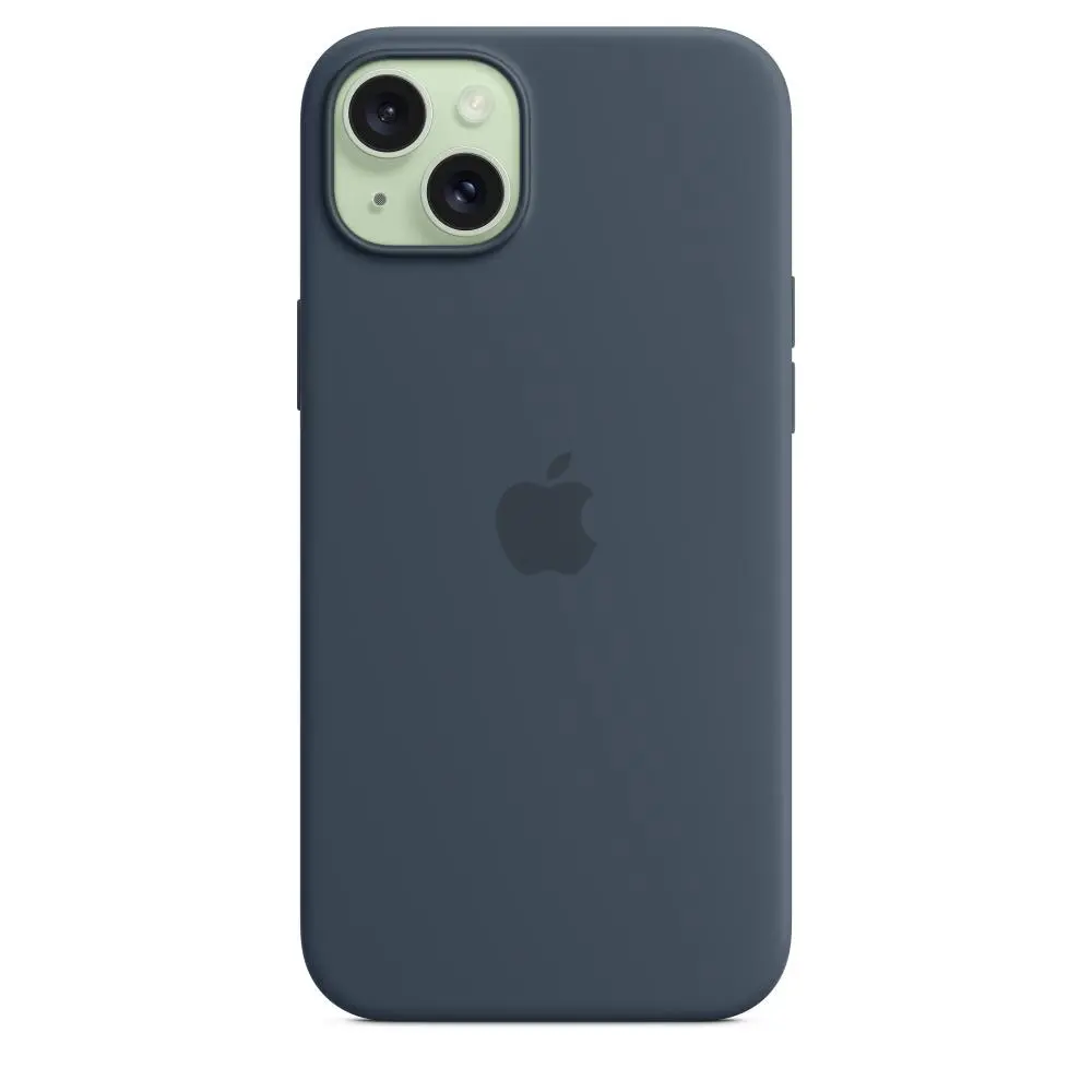 Etui Apple silikonowe z MagSafe do iPhone 15 Plus Sztormowy błękit