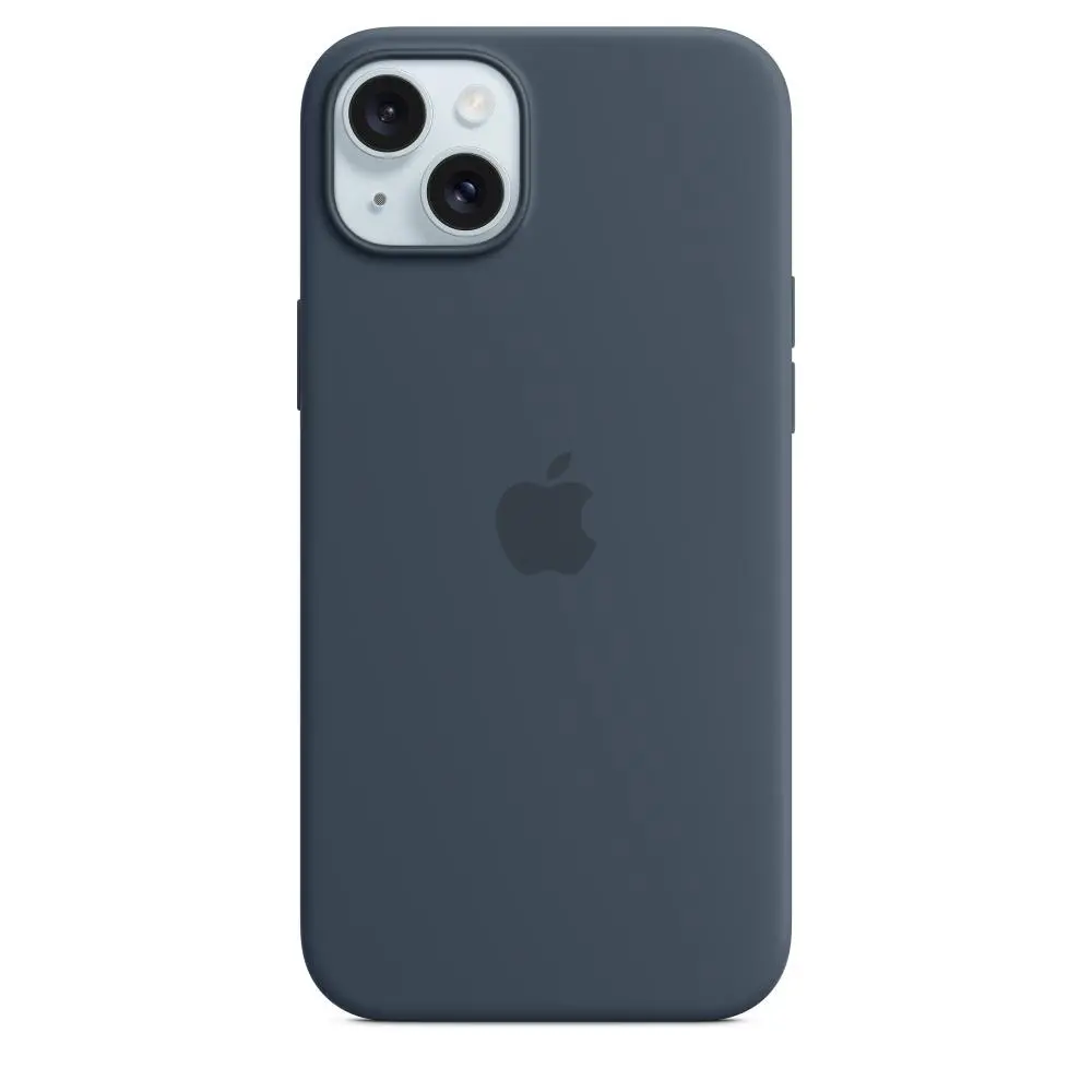Etui Apple silikonowe z MagSafe do iPhone 15 Plus Sztormowy błękit