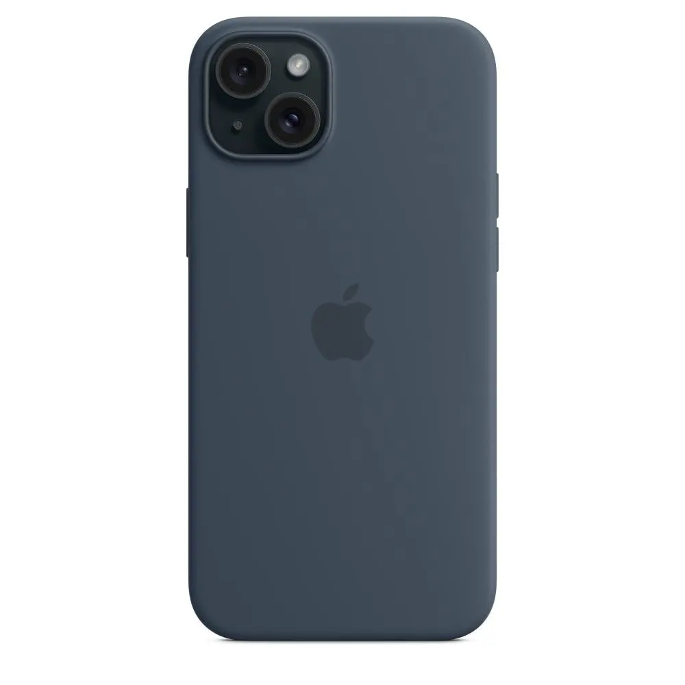Etui Apple silikonowe z MagSafe do iPhone 15 Plus Sztormowy błękit