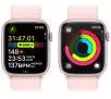 Apple Watch Series 9 GPS + Cellular koperta 45mm z aluminium Różowe opaska sportowa Jasnoróżowa