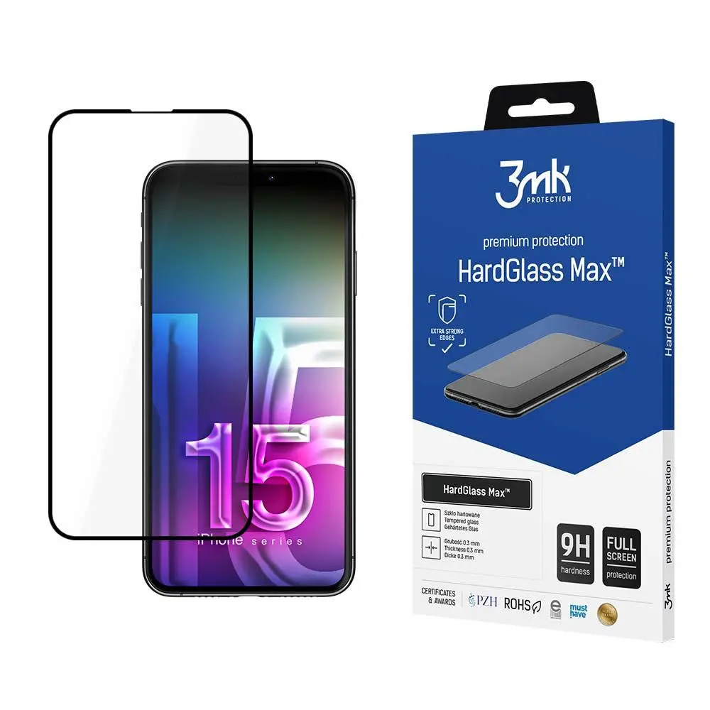 Szkło hartowane 3mk HardGlass Max do iPhone 15