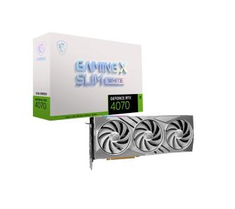 Karta graficzna MSI GeForce RTX 4070 Gaming X Slim White 12GB GDDR6X 192bit DLSS 3