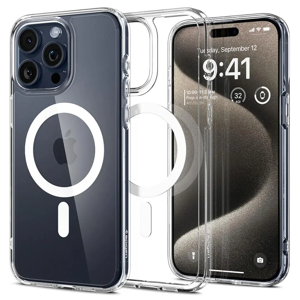 Etui Spigen Ultra Hybrid MagFit do iPhone 15 Pro Max Biały