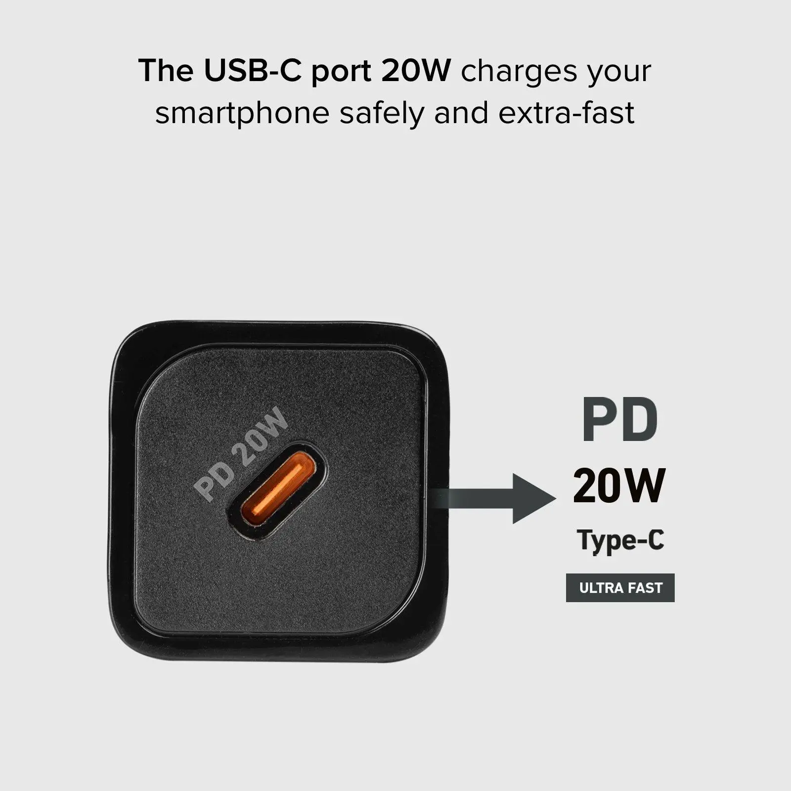 Ładowarka sieciowa SBS NanoTube GaN PD20W USB-C Czarny