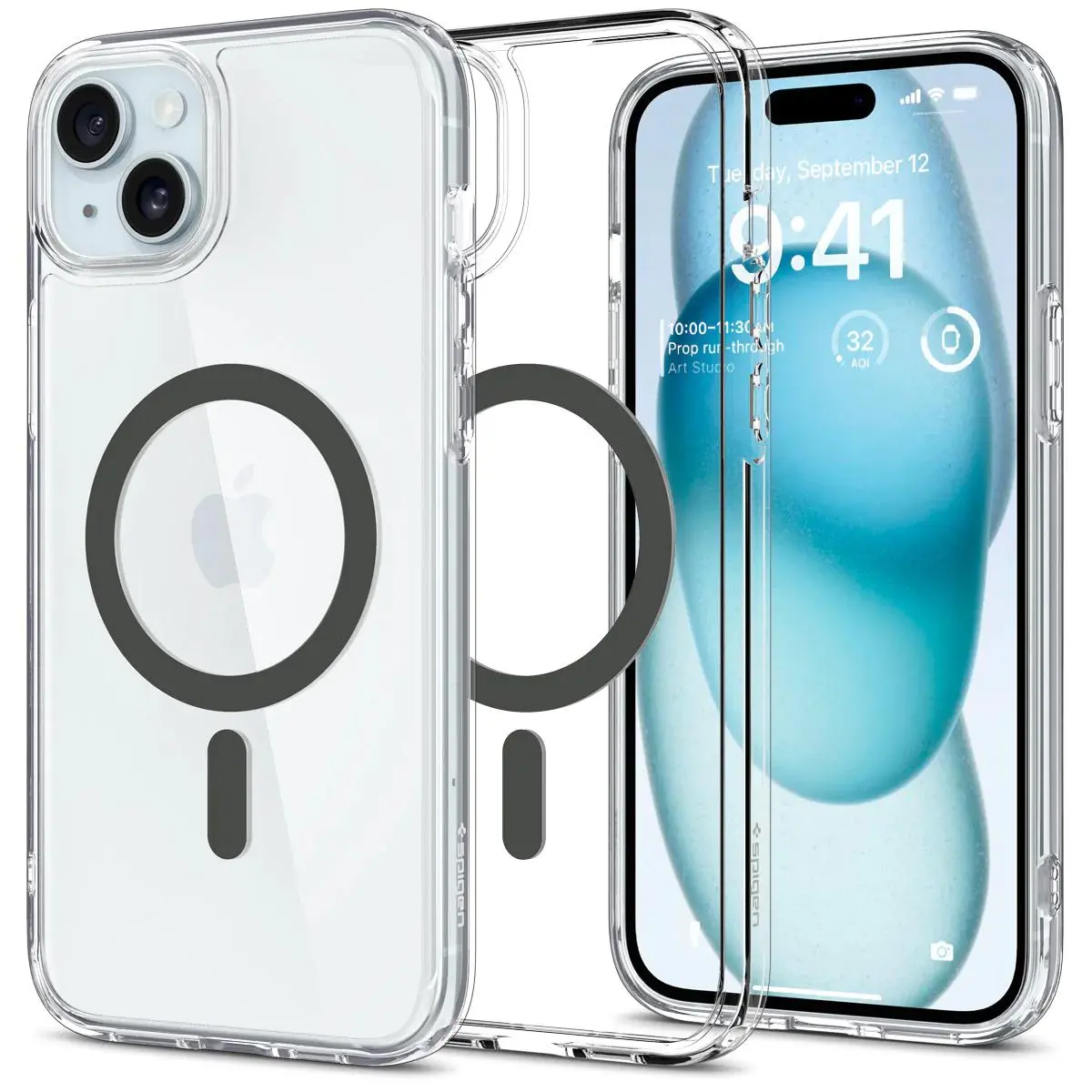 Etui Spigen Ultra Hybrid MagFit do iPhone 15 Plus Grafitowy
