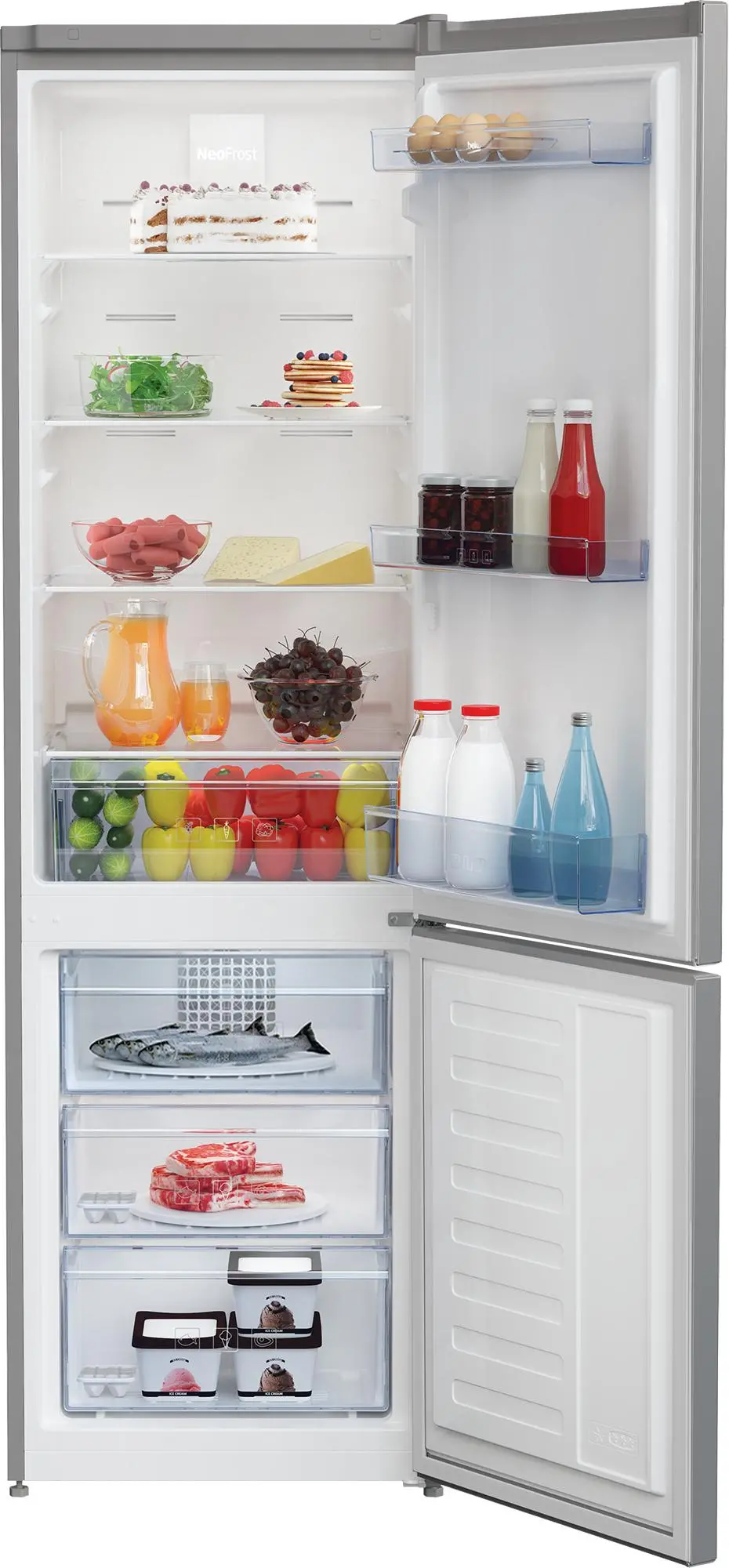 Lodówka Beko RCNA305K40SN Pełny No Frost 181cm Komora świeżości Srebrny