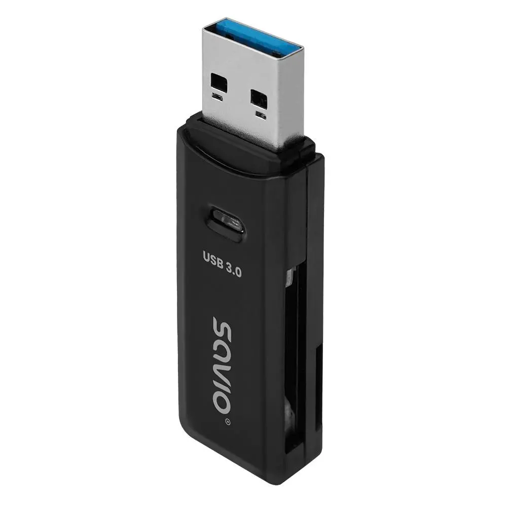 Czytnik kart Savio AK-64 USB 3.0 Czarny