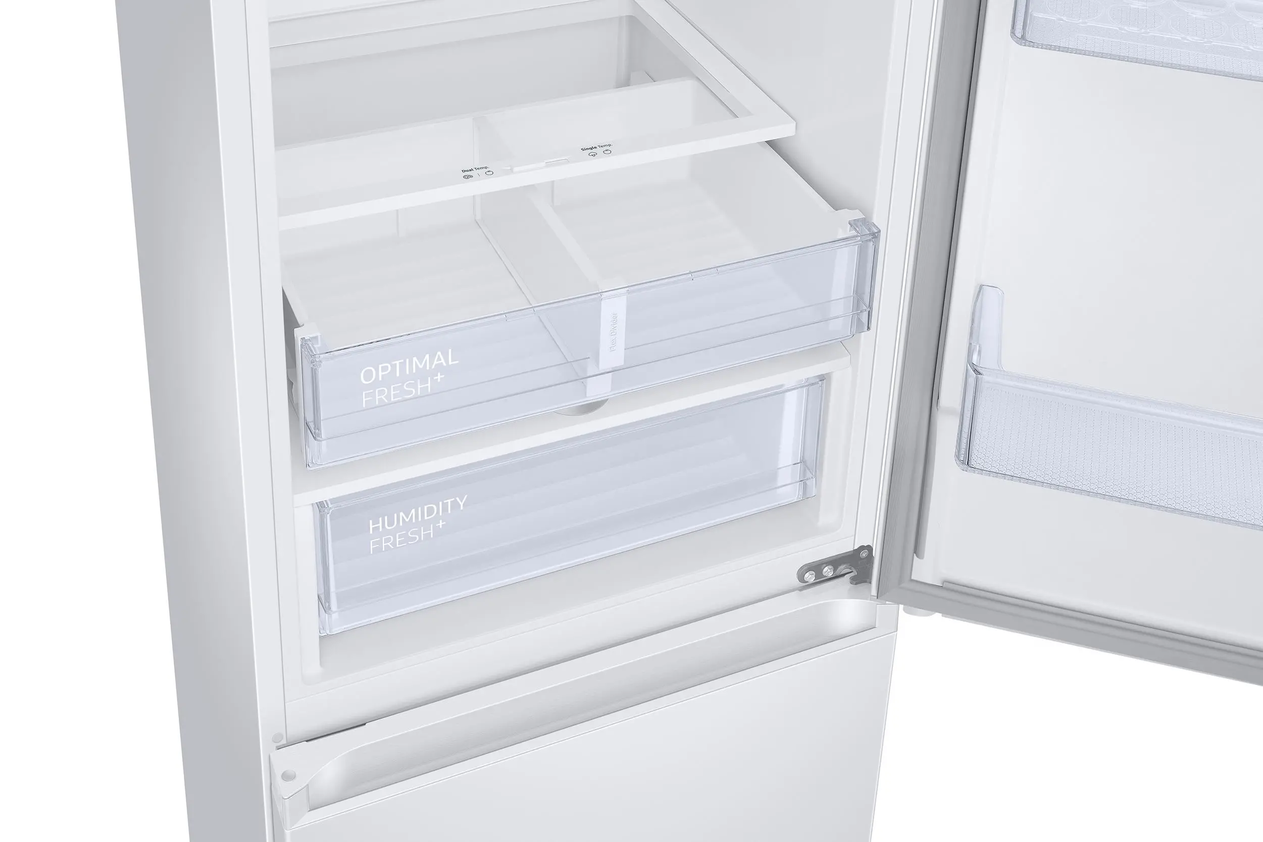 Lodówka Samsung RB34C675DWW Pełny No Frost 185,3cm Szuflada z kontrolą wilgotności Zdalne sterowanie Biały