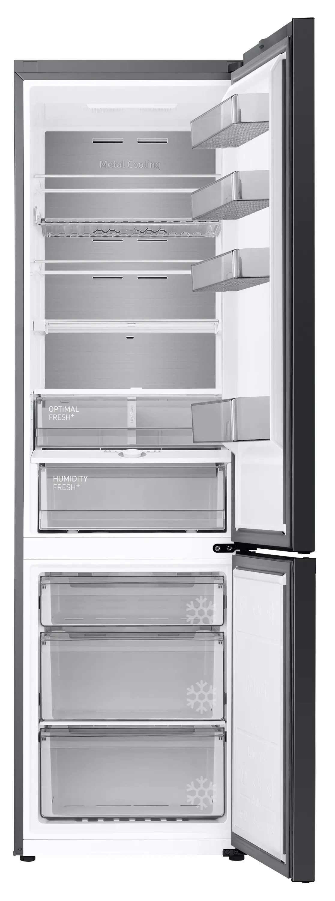 Lodówka Samsung Bespoke RB38C7B6AAP Pełny No Frost 203cm Szuflada z kontrolą wilgotności Elegancki Granat/Naturalna Biel