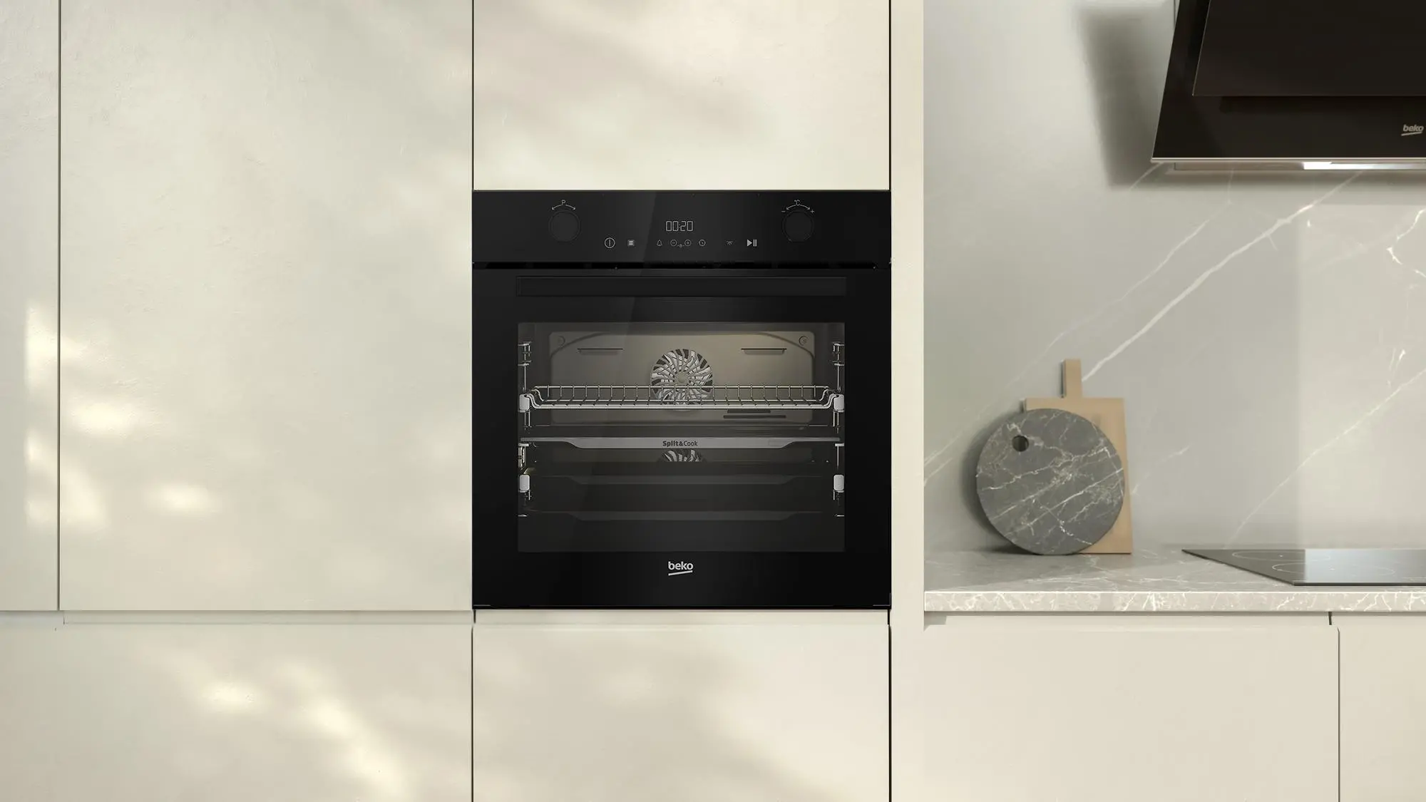 Piekarnik elektryczny Beko BBVM17400BCS bPro500 Split&Cook Termoobieg Czarny