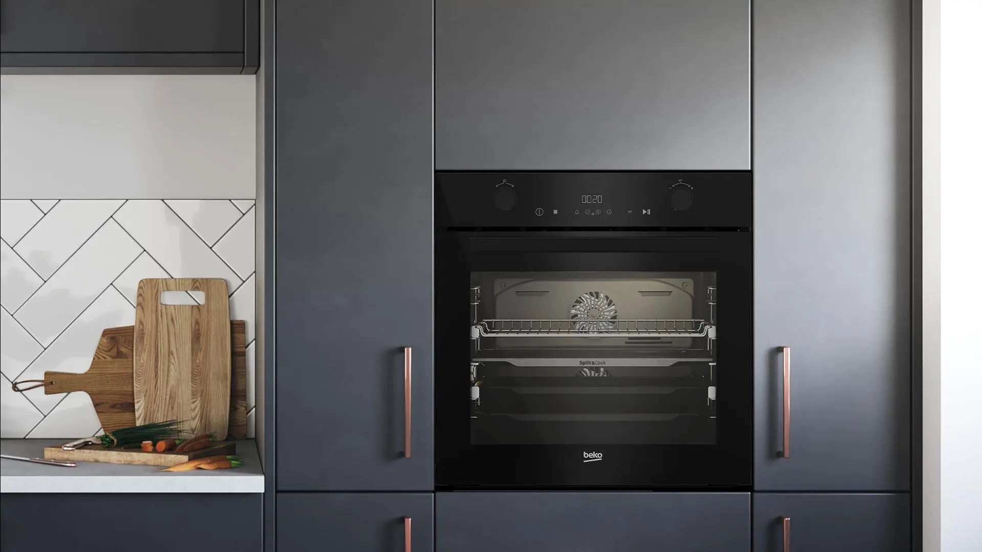 Piekarnik elektryczny Beko BBVM17400BCS bPro500 Split&Cook Termoobieg Czarny
