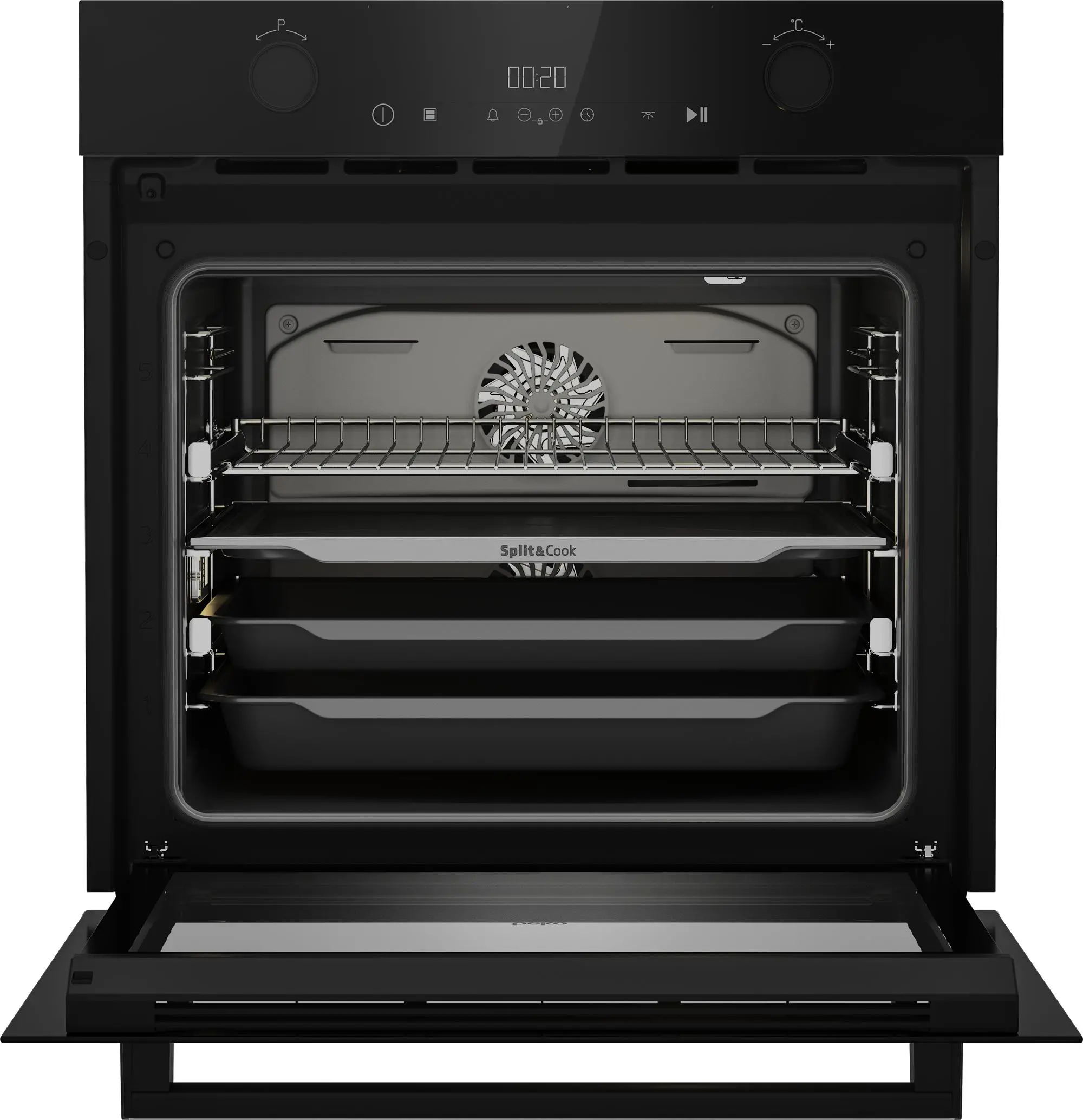 Piekarnik elektryczny Beko BBVM17400BCS bPro500 Split&Cook Termoobieg Czarny