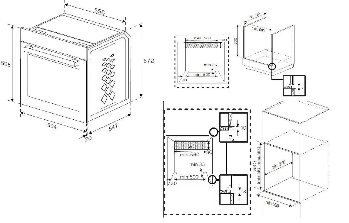 Piekarnik elektryczny Beko BBVM17400BCS bPro500 Split&Cook Termoobieg Czarny
