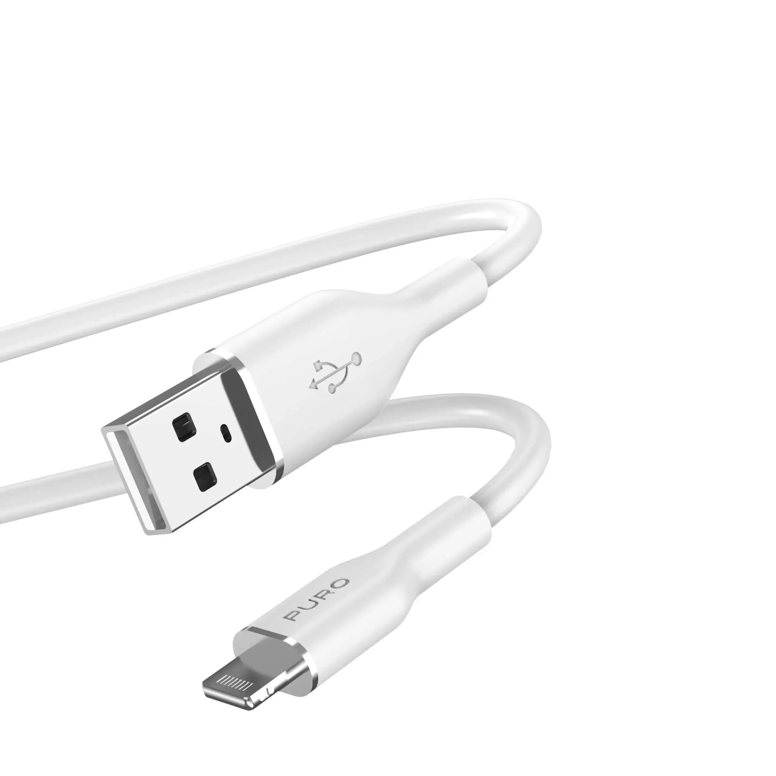 Kabel Puro Soft USB-A do Lightning 1,5m Biały