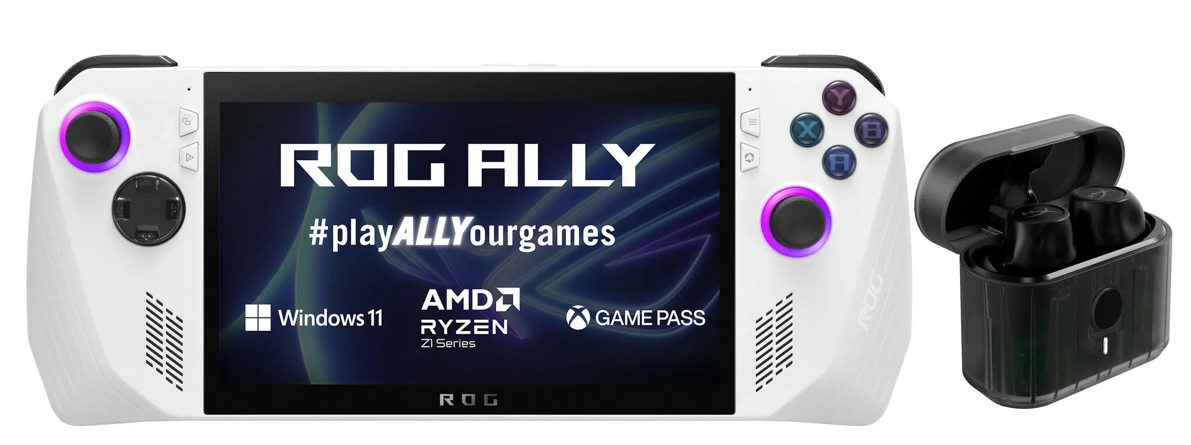 Konsola ASUS ROG Ally RC71L-NH001W Ryzen Z1 Extreme 7” FHD IPS Win11 GP Ultimate 3 m-ce + słuchawki Cirro Buds Pro