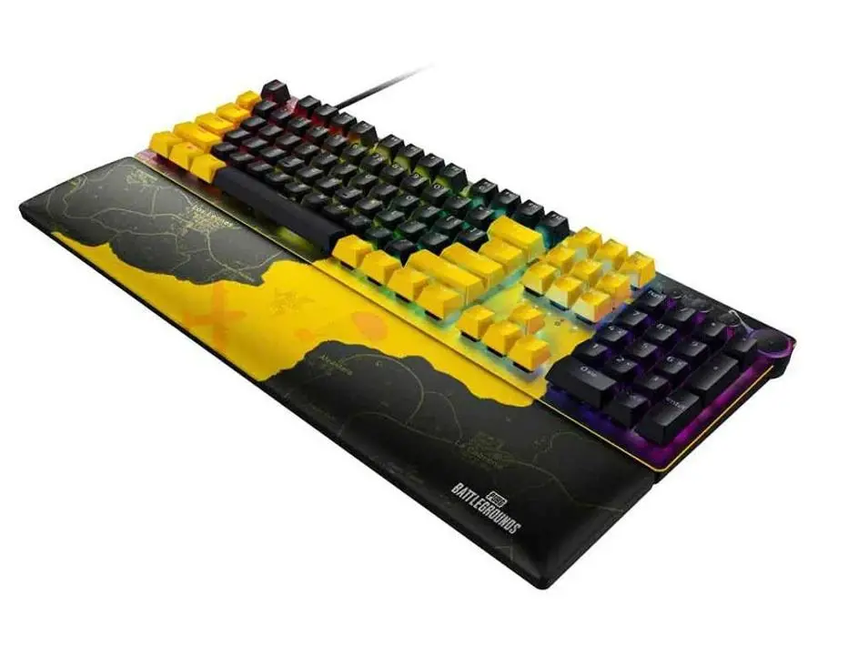 Klawiatura mechaniczna Razer Huntsman V2 Linear Optical Switch PUBG: BATTLEGROUNDS Edition Czarno-żółty