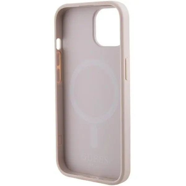 Etui Guess Saffiano MagSafe GUHMP15MPSAHMCP do iPhone 15 Plus Różowy
