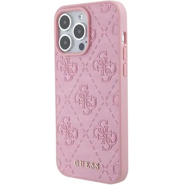 Etui Guess Leather 4G Stamped GUHCP15XP4EPMP do iPhone 15 Pro Max Różowy