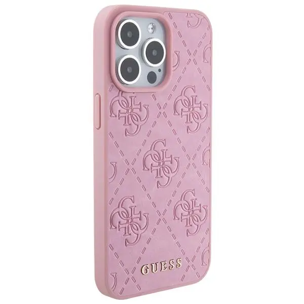 Etui Guess Leather 4G Stamped GUHCP15XP4EPMP do iPhone 15 Pro Max Różowy