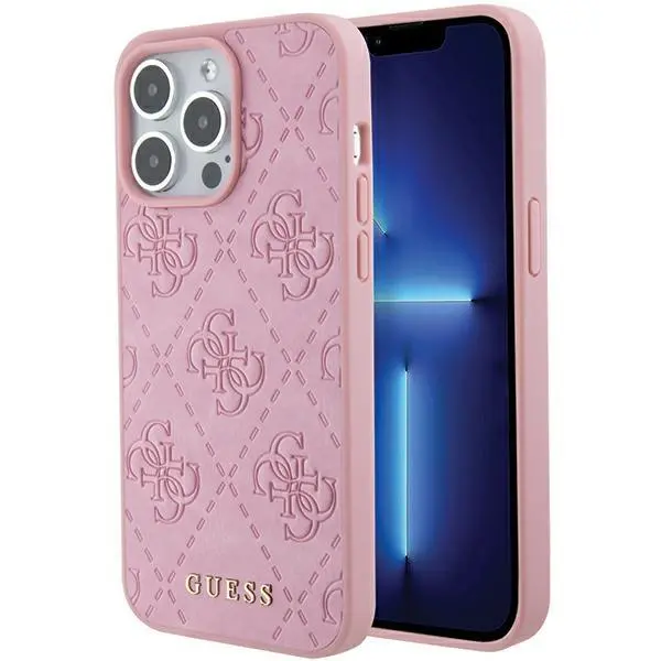 Etui Guess Leather 4G Stamped GUHCP15XP4EPMP do iPhone 15 Pro Max Różowy
