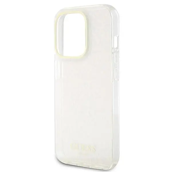Etui Guess IML Faceted Mirror Disco Iridescent GUHCP15LHDECMP do iPhone 15 Pro Różowy