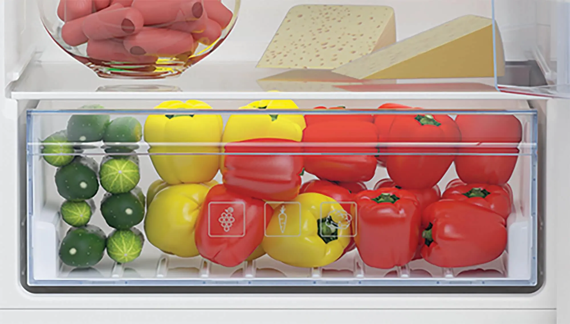 Lodówka Beko BCSA285K4SN 177,5cm Komora świeżości
