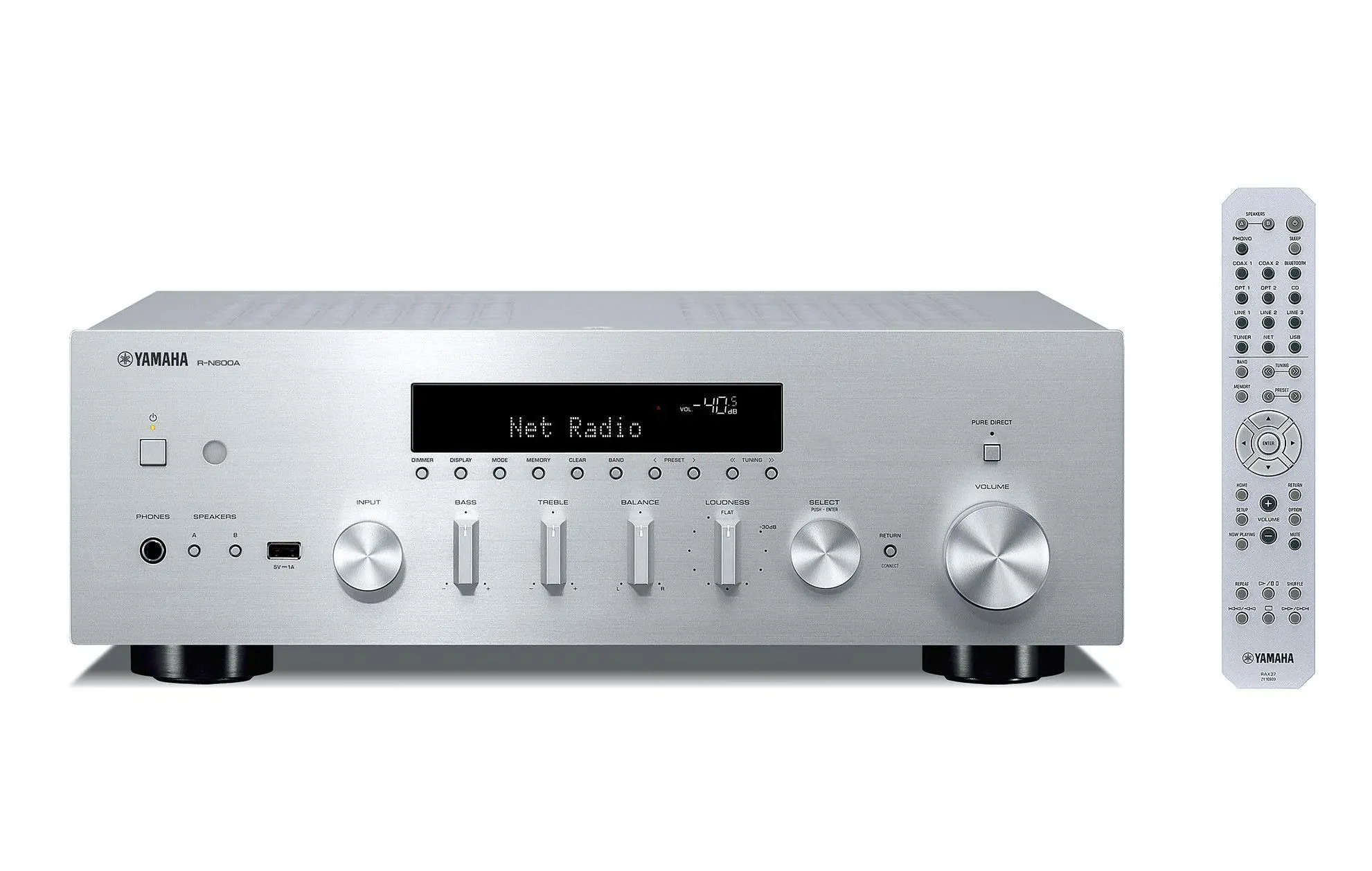 Zestaw stereo Yamaha R-N600A Srebrny, Indiana Line Nota 550 X Orzech