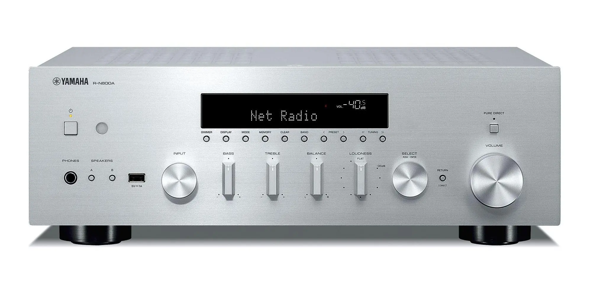 Zestaw stereo Yamaha R-N600A Srebrny, Indiana Line Nota 550 X Orzech