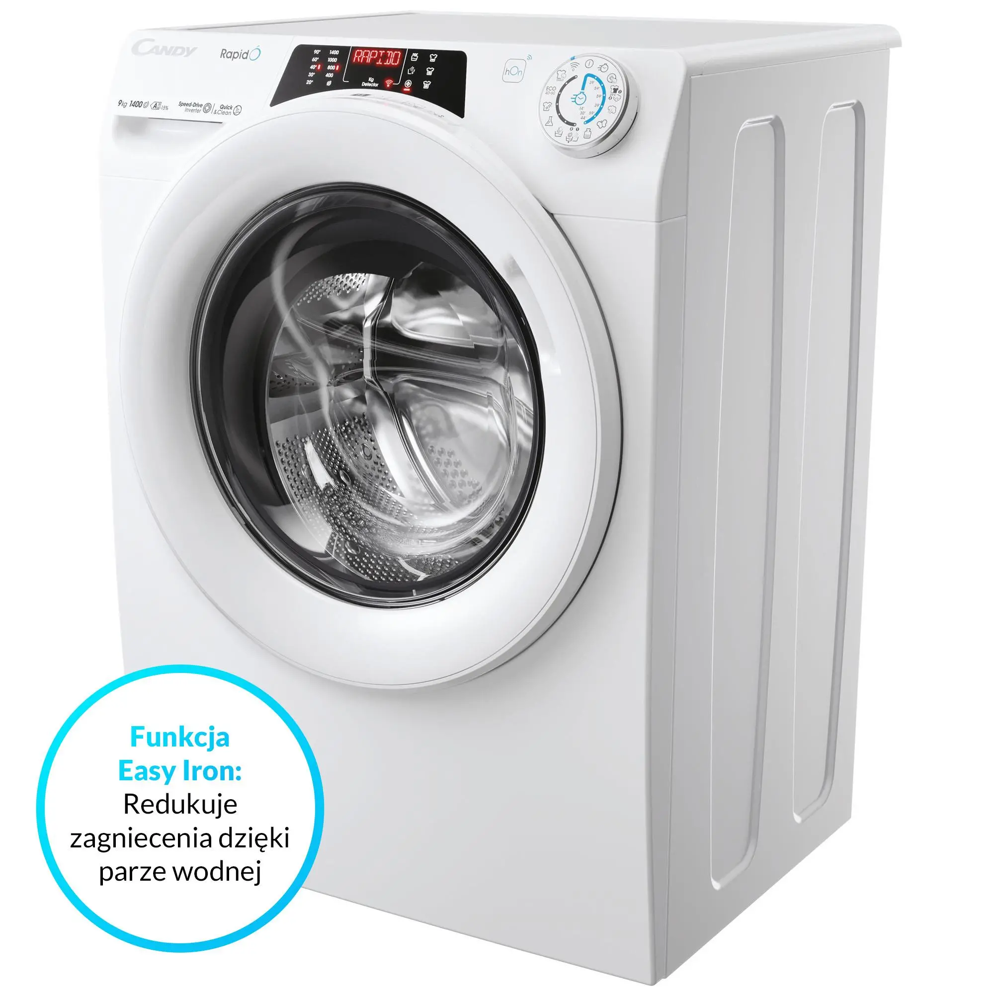 Pralka Candy RapidO RO 496DWM7/1-S Slim 9kg 1400 obr/min Zdalne sterowanie