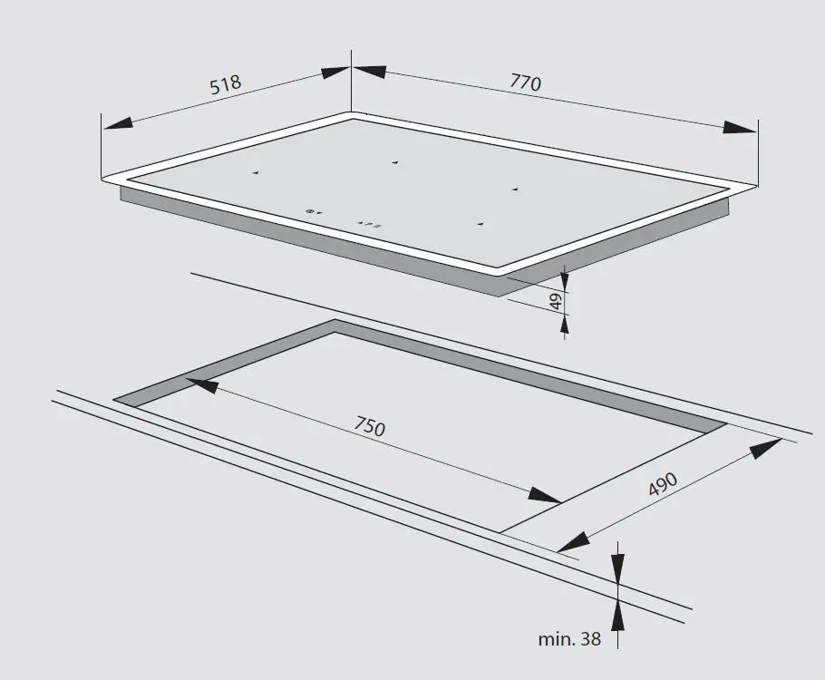 Płyta indukcyjna Amica PI7511SF 77cm