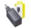 Ładowarka sieciowa Baseus GaN5 2x USB-C + USB 65W + kabel 1m Szary