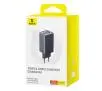 Ładowarka sieciowa Baseus GaN5 2x USB-C + USB 65W + kabel 1m Szary