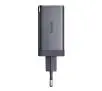 Ładowarka sieciowa Baseus GaN5 2x USB-C + USB 65W + kabel 1m Szary
